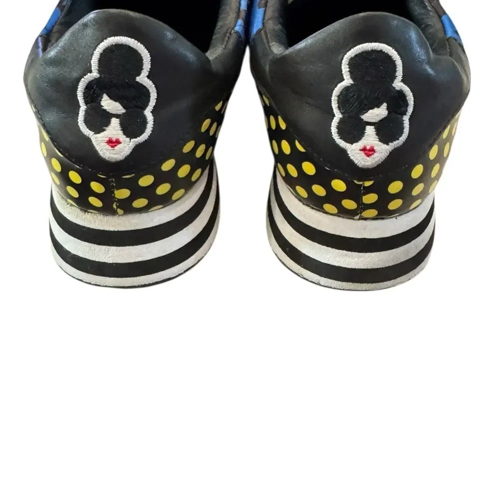 Alice + Olivia Women’s Magman Leather Floral Platform Sneakers 8 38